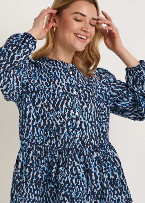 JDY Camilla Blue Animal Print Shirt - 8 Image 3