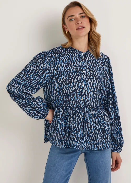 JDY Camilla Blue Animal Print Shirt - 8 Image 1
