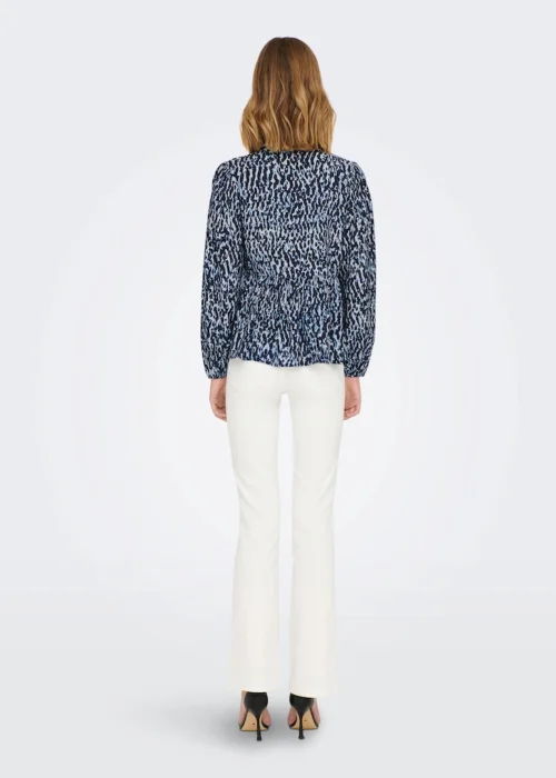 JDY Camilla Blue Animal Print Shirt - 8 Image 5