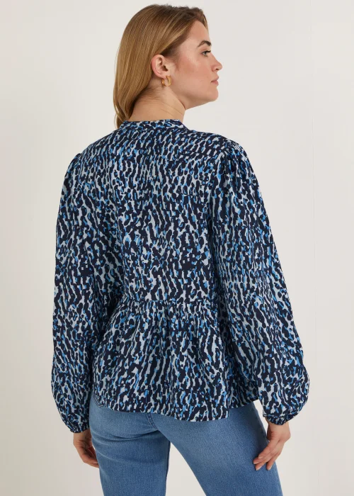 JDY Camilla Blue Animal Print Shirt - 8 Image 2