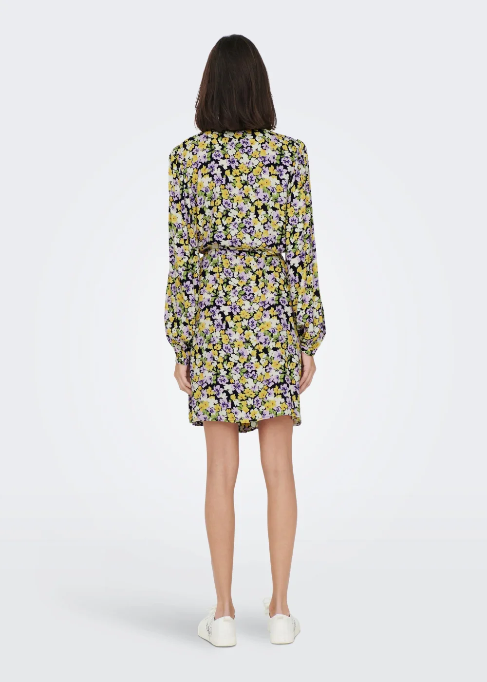 JDY Alice Black Floral Shirt Dress - 8 Image 3