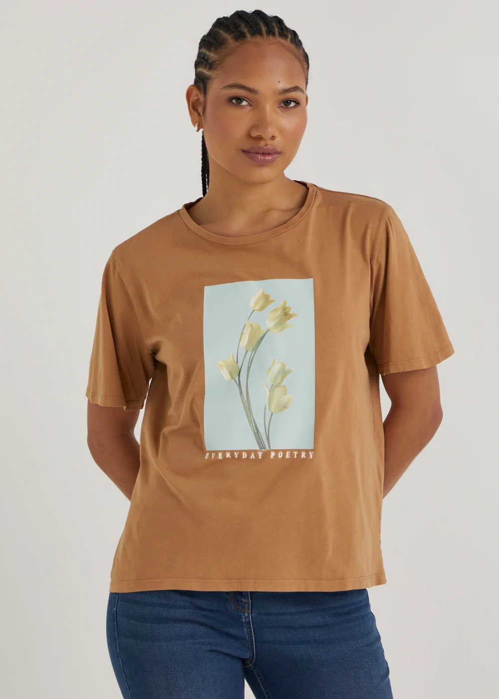 JDY Farock Camel Graphic T-Shirt - 8 Image 1
