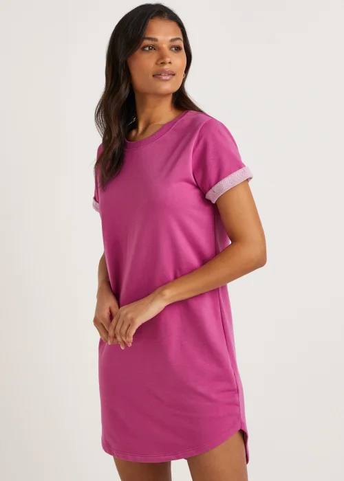 JDY Ivy Fuschia Short Sleeve Dress - 8 Image 1