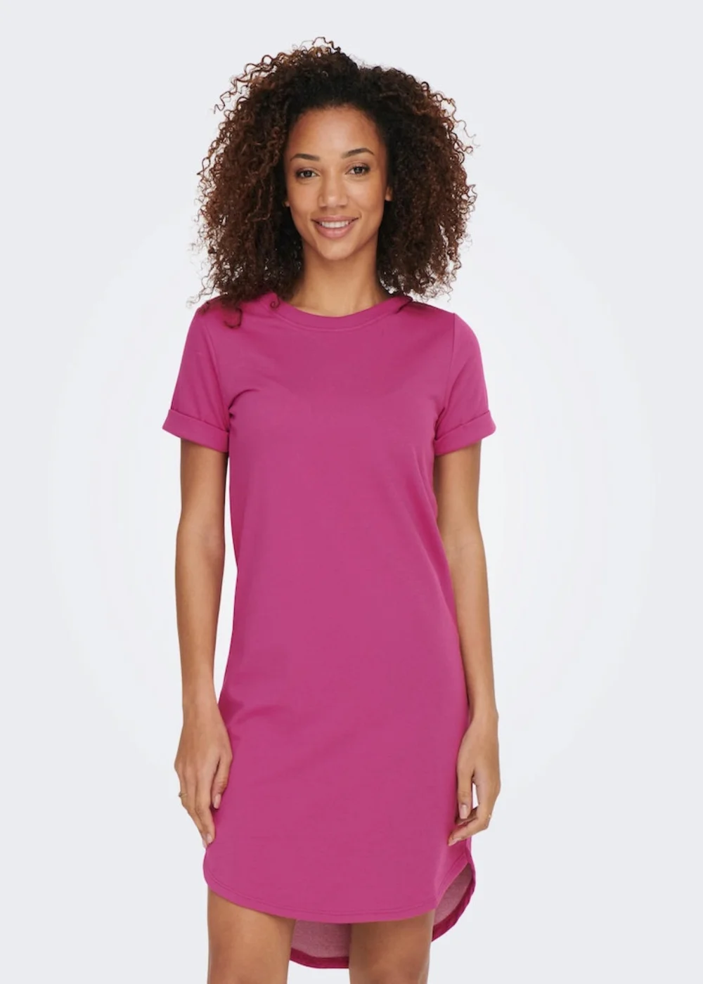 JDY Ivy Fuschia Short Sleeve Dress - 8 Image 6