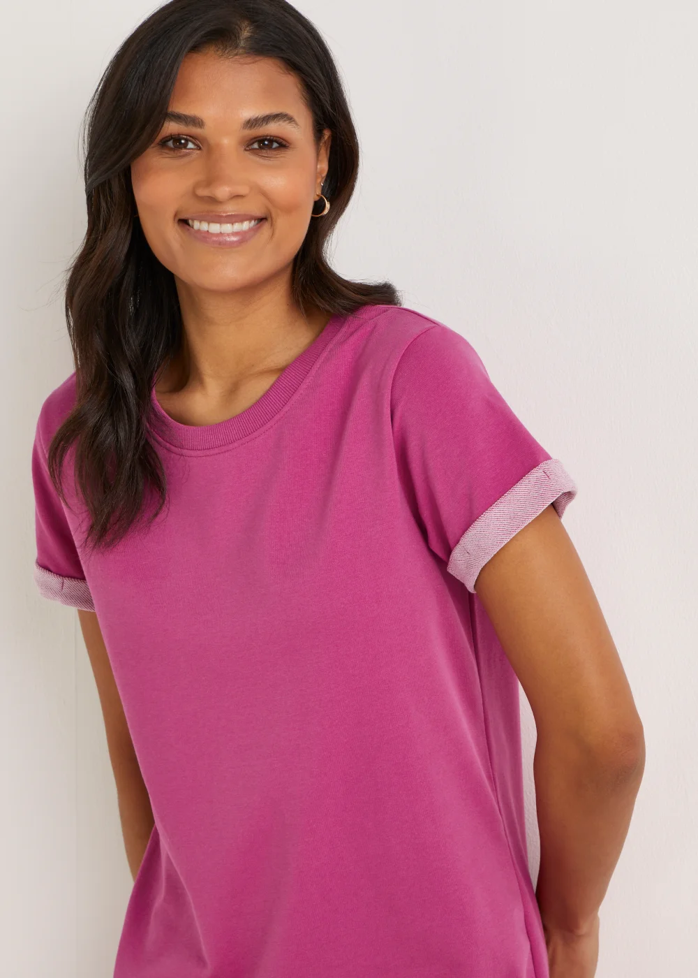 JDY Ivy Fuschia Short Sleeve Dress - 8 Image 2