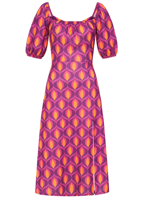 Girls on Film by Dani Dyer Purple Geo Midaxi Dress - Size 8 Image 5