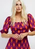 Girls on Film by Dani Dyer Purple Geo Midaxi Dress - Size 8 Image 3