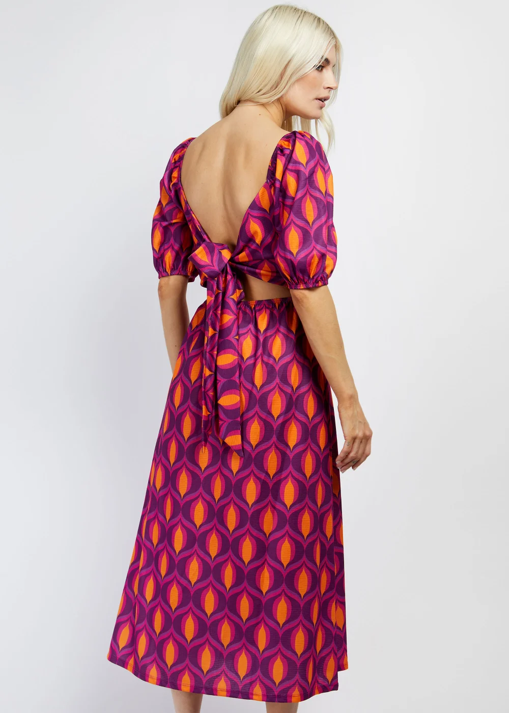 Girls on Film by Dani Dyer Purple Geo Midaxi Dress - Size 8 Image 4