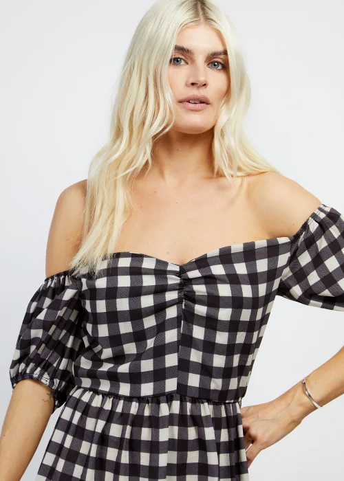 Girls on Film by Dani Dyer Black Gingham Midaxi Dress - Size 8 Image 6