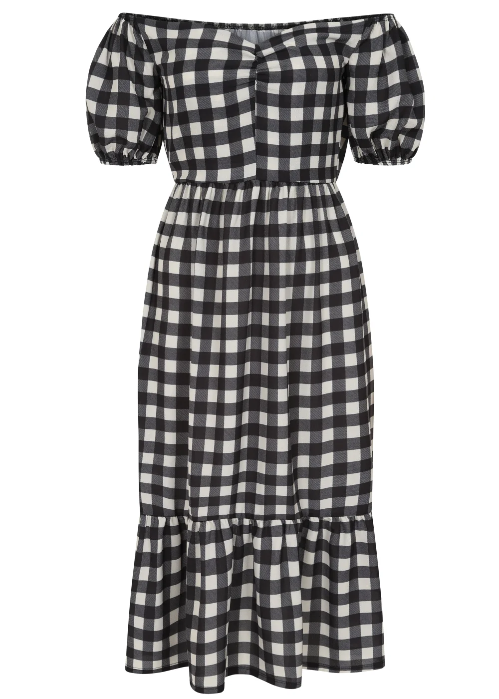 Girls on Film by Dani Dyer Black Gingham Midaxi Dress - Size 8 Image 2