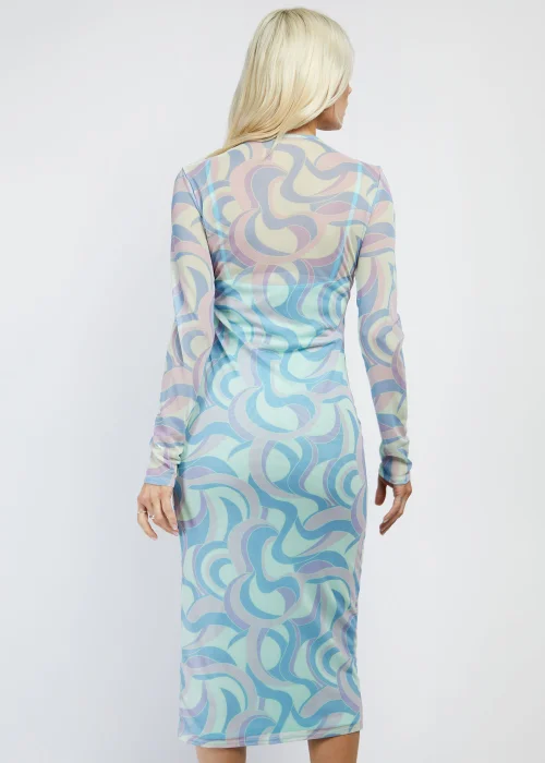 Girls on Film by Dani Dyer Cream Stretch Mesh Midi Dress - 8 Image 3