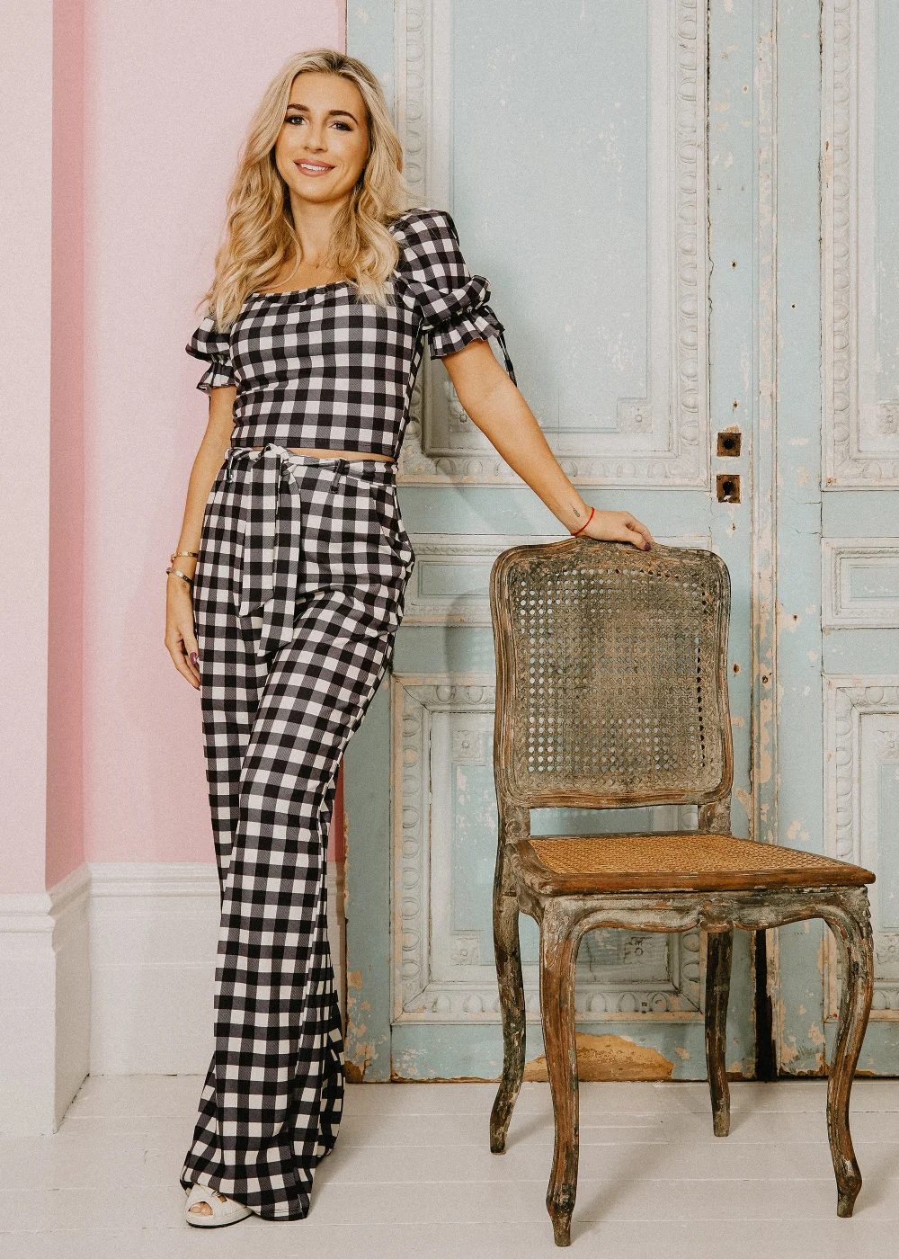 Girls on Film by Dani Dyer Black Gingham Co-Ord Top - 18 Image 1