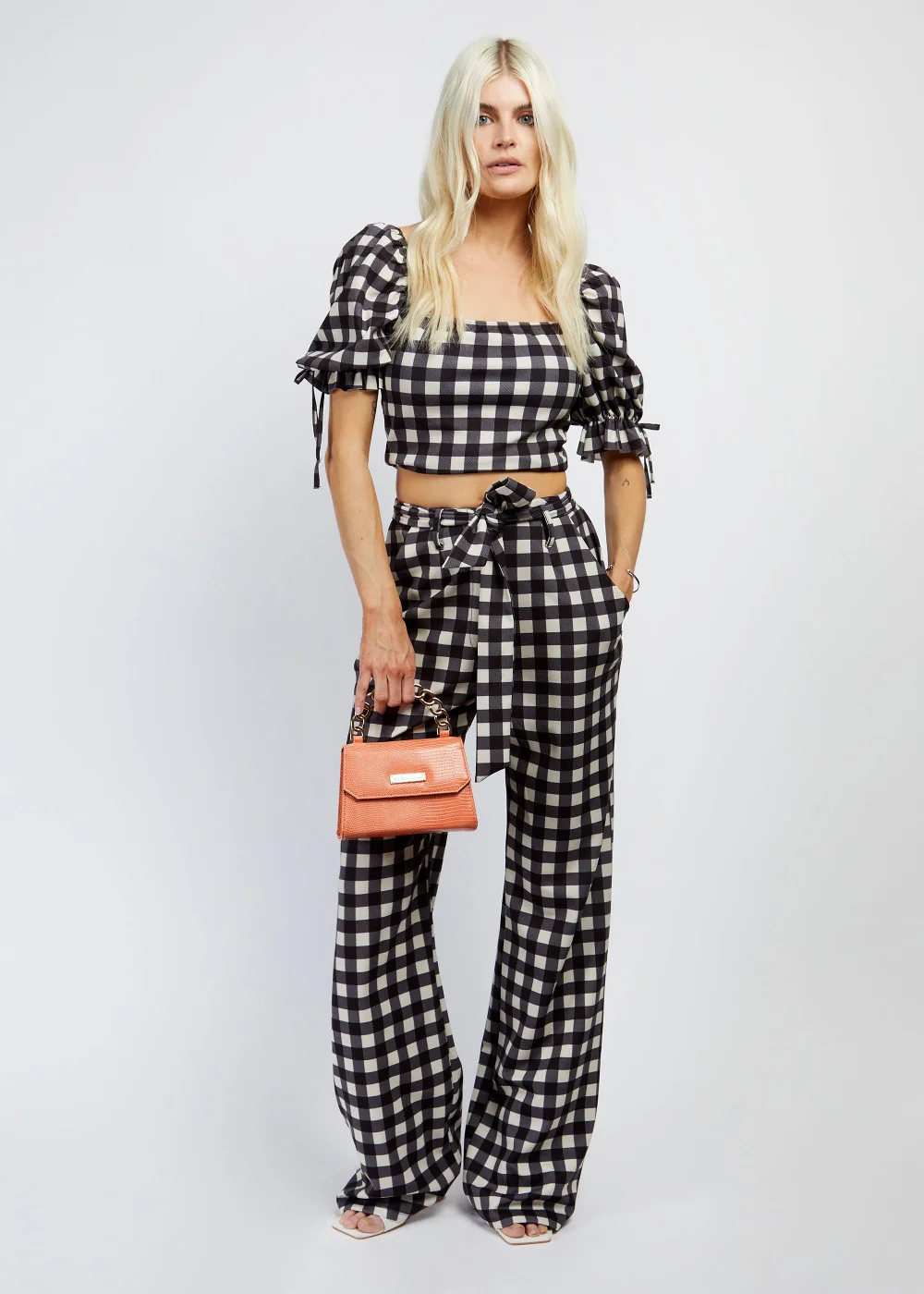 Girls on Film by Dani Dyer Black Gingham Co-Ord Top - 18 Image 4
