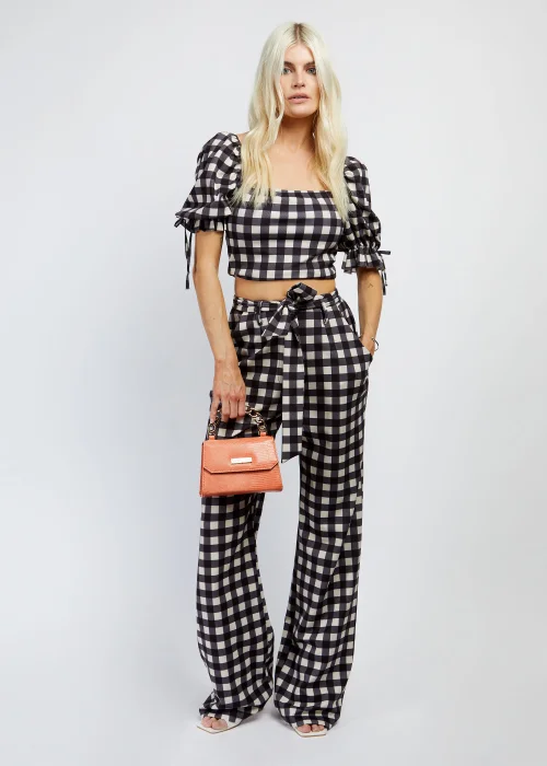 Girls on Film by Dani Dyer Black Gingham Co-Ord Top - 18 Image 4