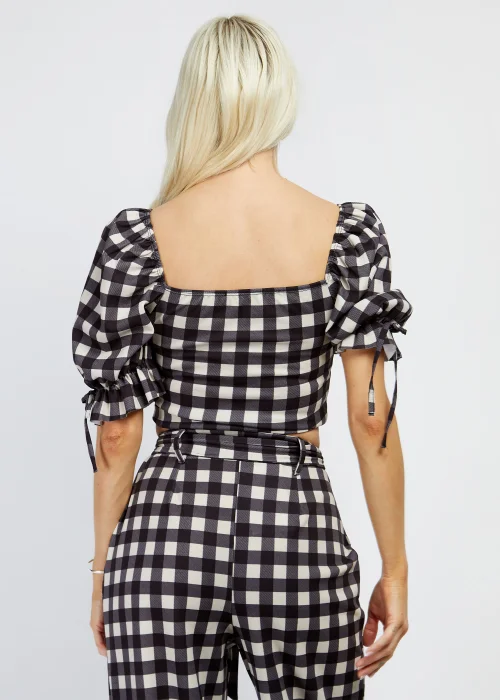 Girls on Film by Dani Dyer Black Gingham Co-Ord Top - 18 Image 3