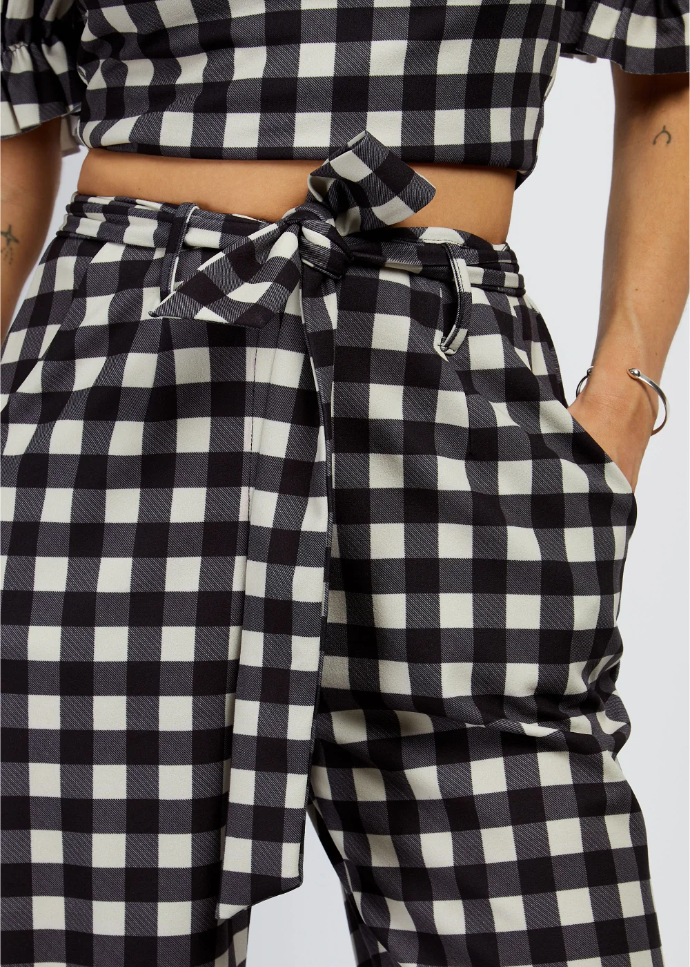Girls on Film by Dani Dyer Black Gingham Co-Ord Trousers - 14 Image 3