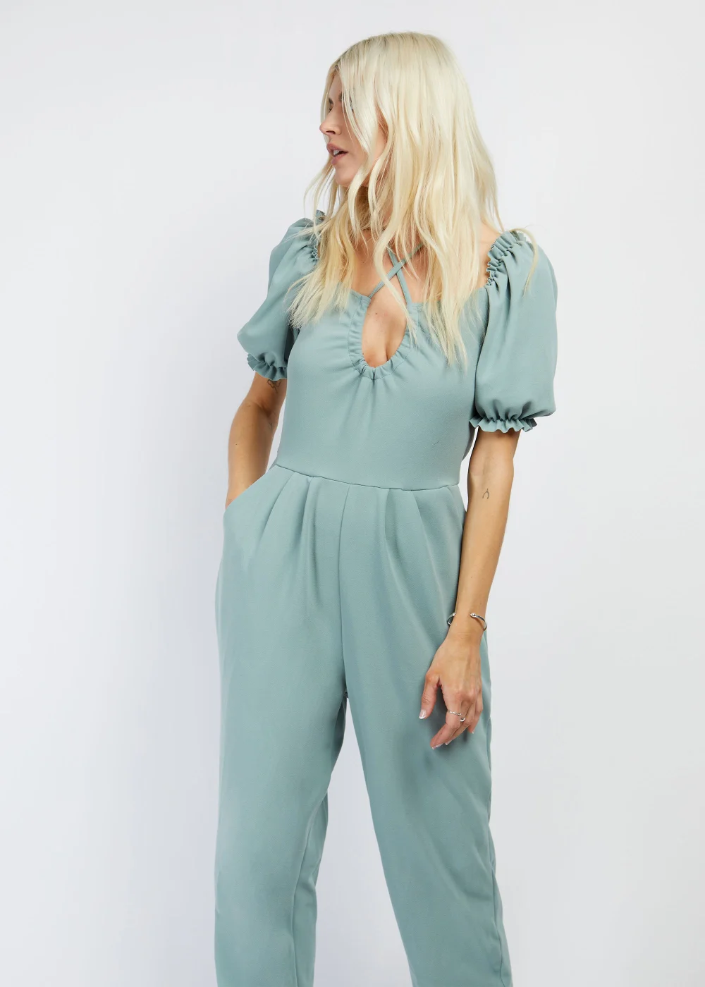 Girls on Film by Dani Dyer Sage Scuba Crepe Jumpsuit - 8 Image 3