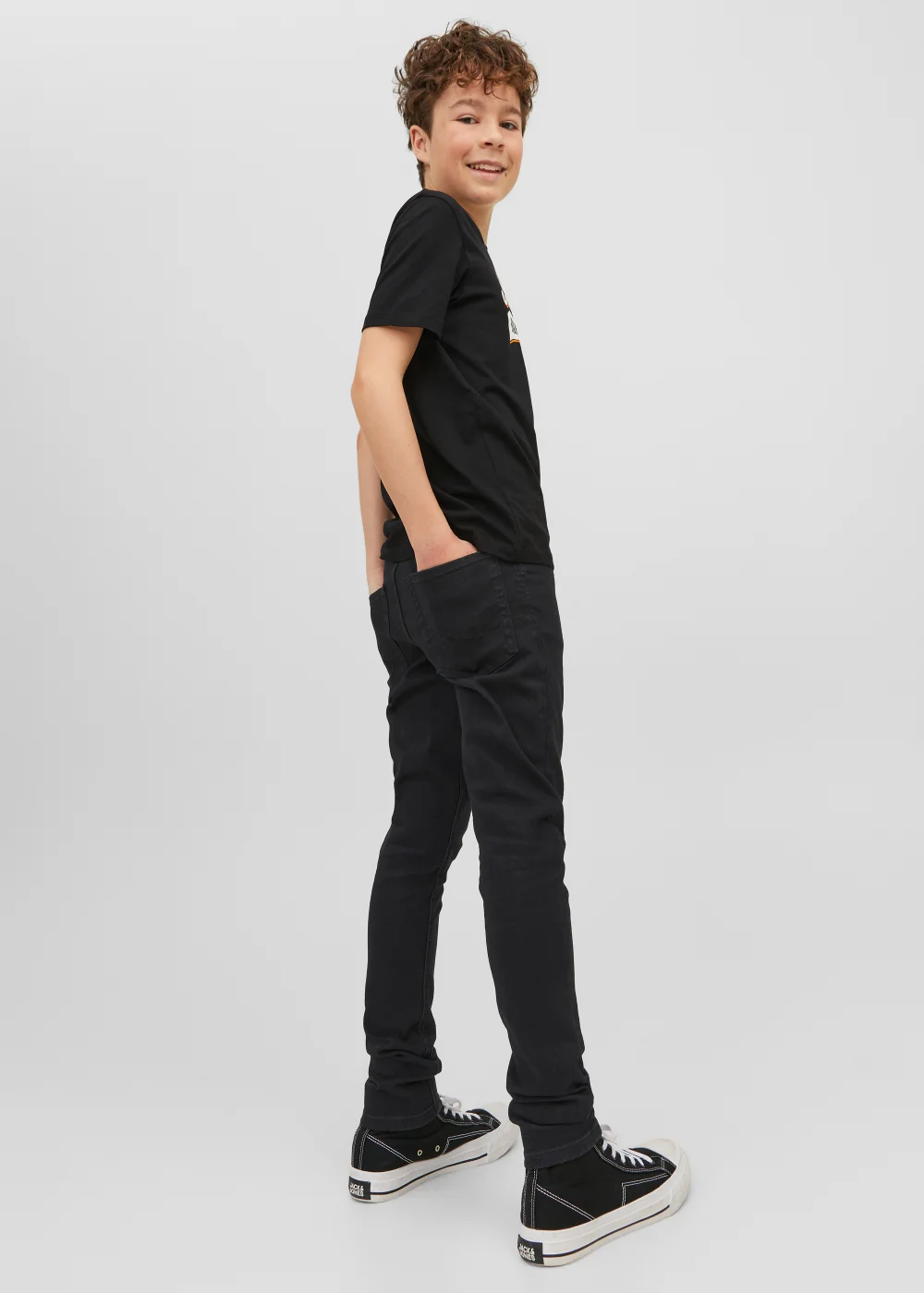 Jack & Jones Junior Black Liam Originals Skinny Fit Jeans (6-16yrs) - Age 6 Years Image 1