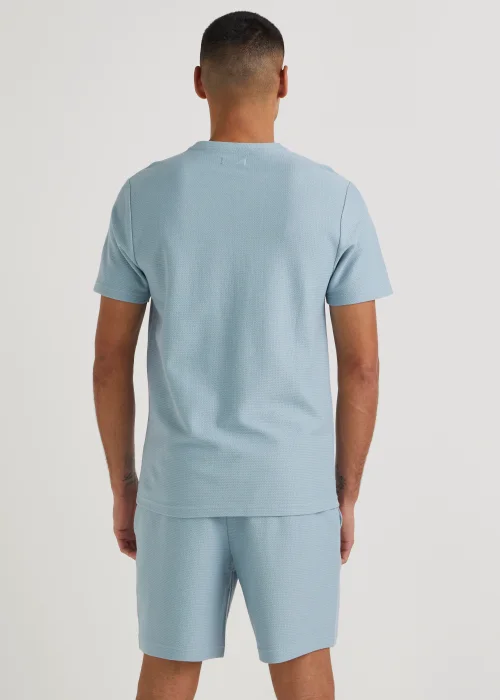 T&W Blue Paris Textured Shorts - S Image 4