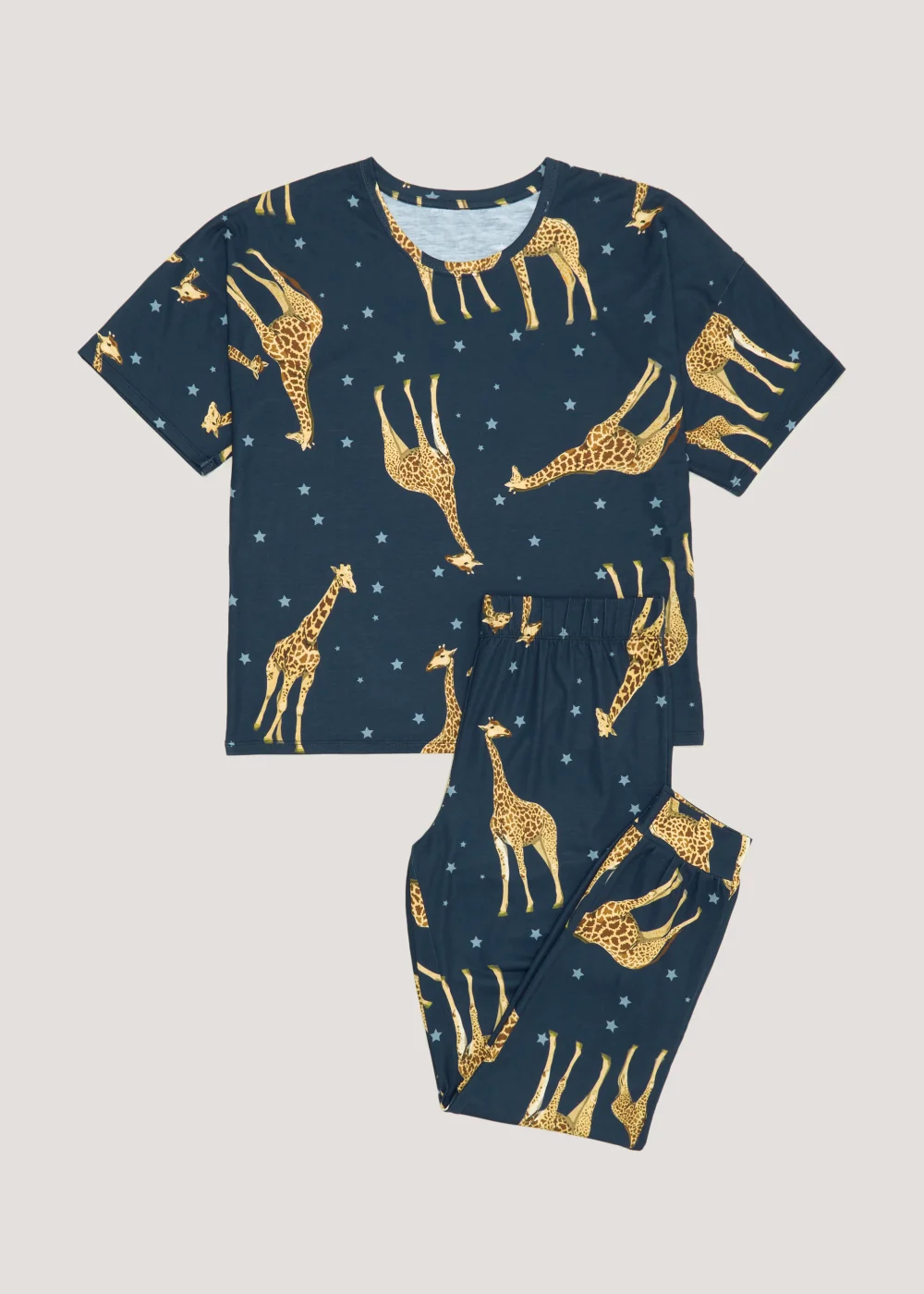 Navy Giraffe Star Pyjama Set - Extra small Image 2