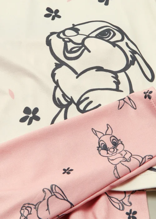 Girls Mini Me Pink & White Disney Thumper Pyjama Set (5-10yrs) - Age 5 Years Image 2
