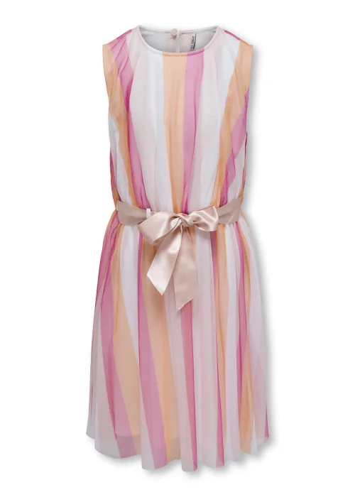 ONLY Girls Multicoloured Stripe Sleeveless Dress (5-14yrs) - 5-6 Yrs Image 1