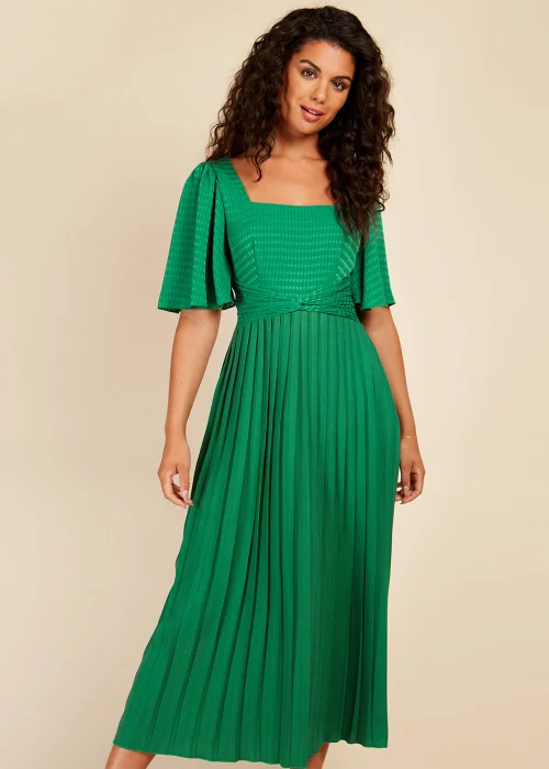 Little Mistress Green Square Neck Midaxi Dress - Size 6 Image 3