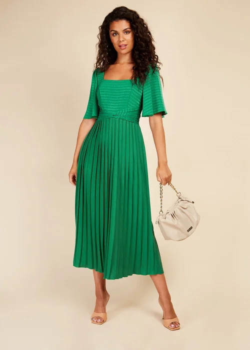 Little Mistress Green Square Neck Midaxi Dress - Size 6 Image 1