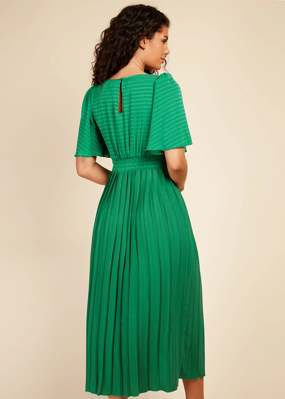 Little Mistress Green Square Neck Midaxi Dress - Size 6 Image 5