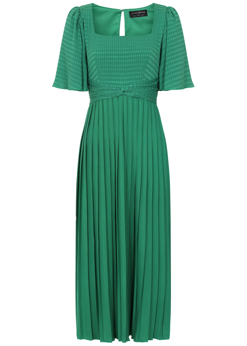 Little Mistress Green Square Neck Midaxi Dress - Size 6 Image 2
