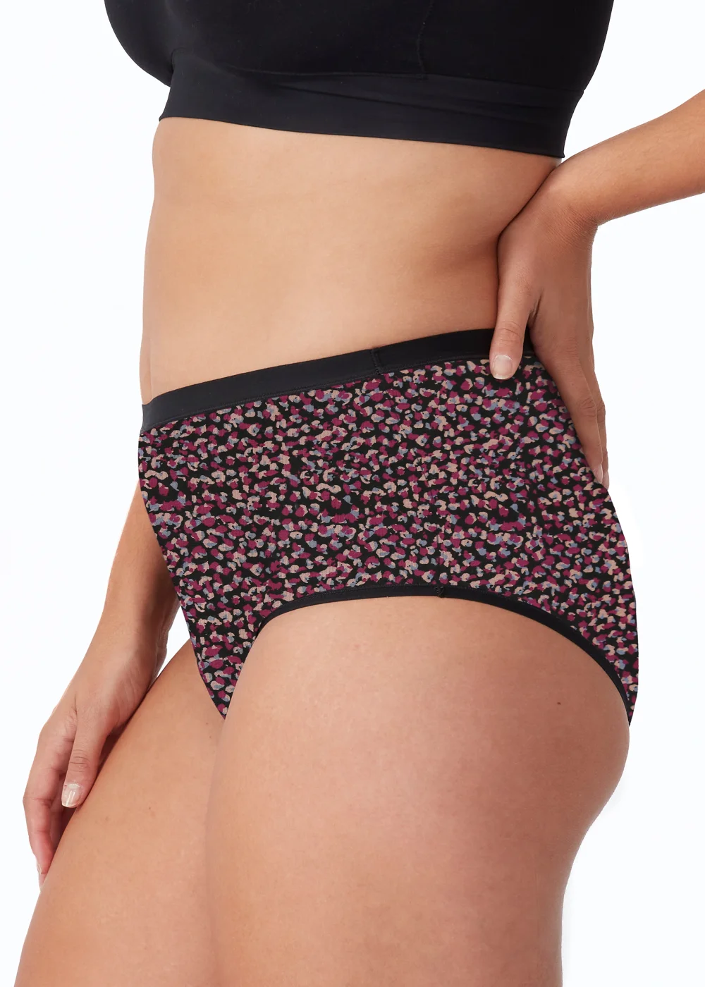 Love Luna Pink Print Period Knickers - Size 8-10 Image 4