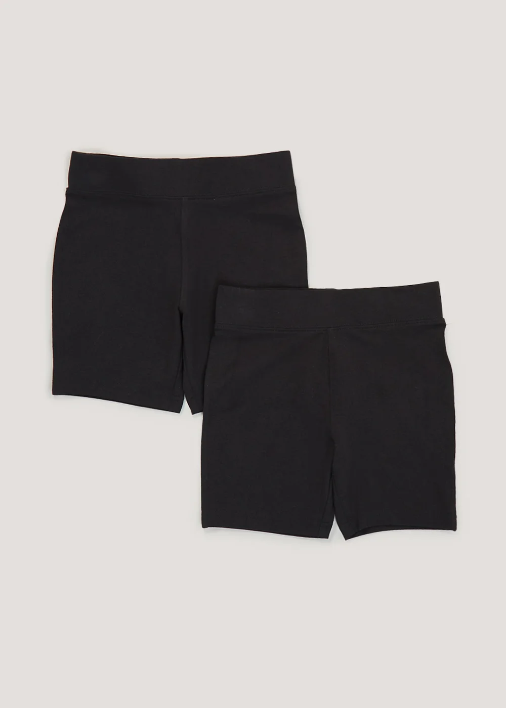 Girls 2 Pack Black School Cycling Shorts (3-13yrs) - 3 Yrs Image 1
