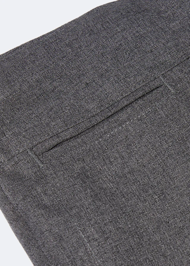 Girls Grey Straight Leg Easy Dressing School Trousers (3-13yrs)