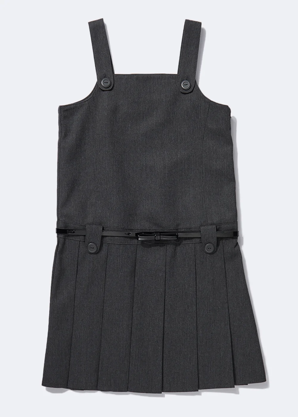 Girls Grey Belted Pleated School Pinafore (3-13yrs) - Age 3 Years Image 1