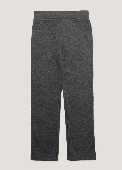 Girls Grey Stretch Easy Dressing School Trousers (3-13yrs) - Age 6 Years Image 1