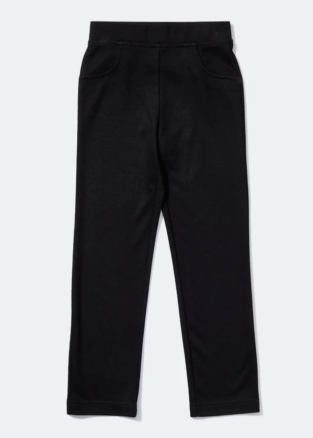Girls Black Stretch Easy Dressing School Trousers (3-13yrs)