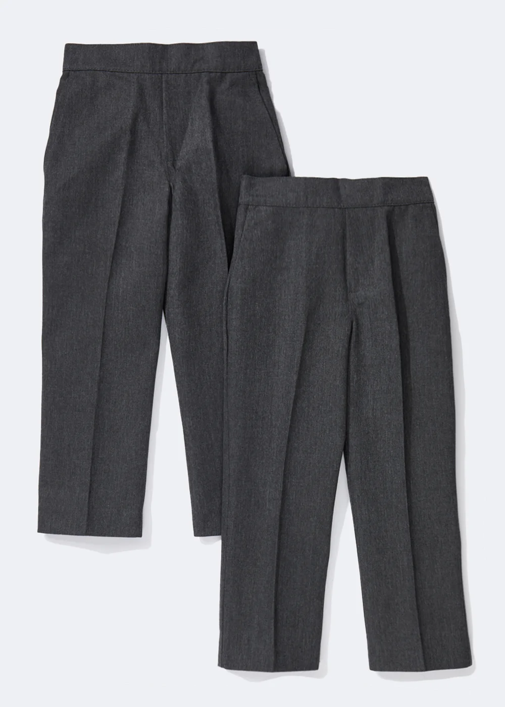 Boys 2 Pack Grey Slim Fit School Trousers (3-13yrs) - 3 Yrs Image 1