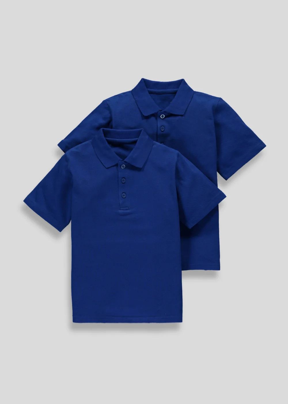 Kids 2 Pack Blue School Polo Shirts (3-16yrs) - 4 Yrs Image 1