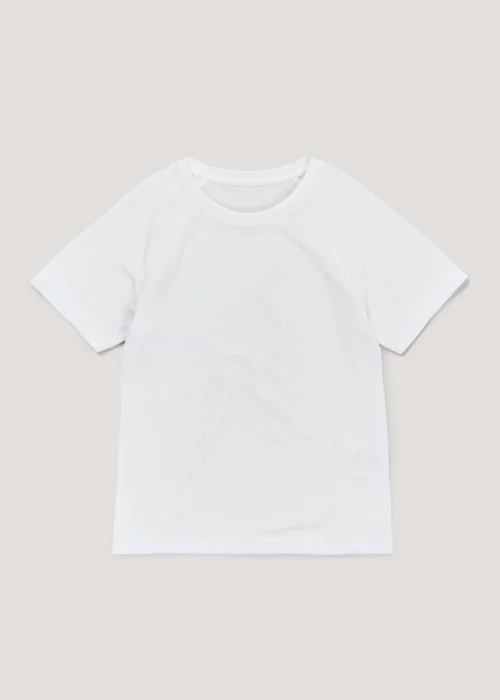 Kids White School Sports T-Shirt (3-13yrs) - 3 Yrs Image 1
