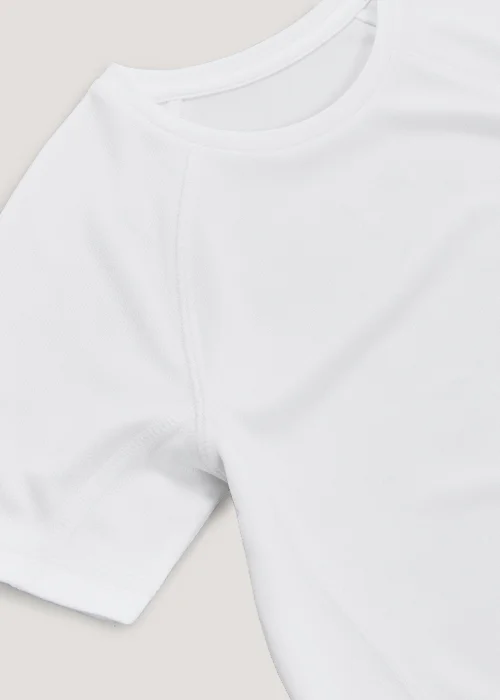 Kids White School Sports T-Shirt (3-13yrs) - 3 Yrs Image 2
