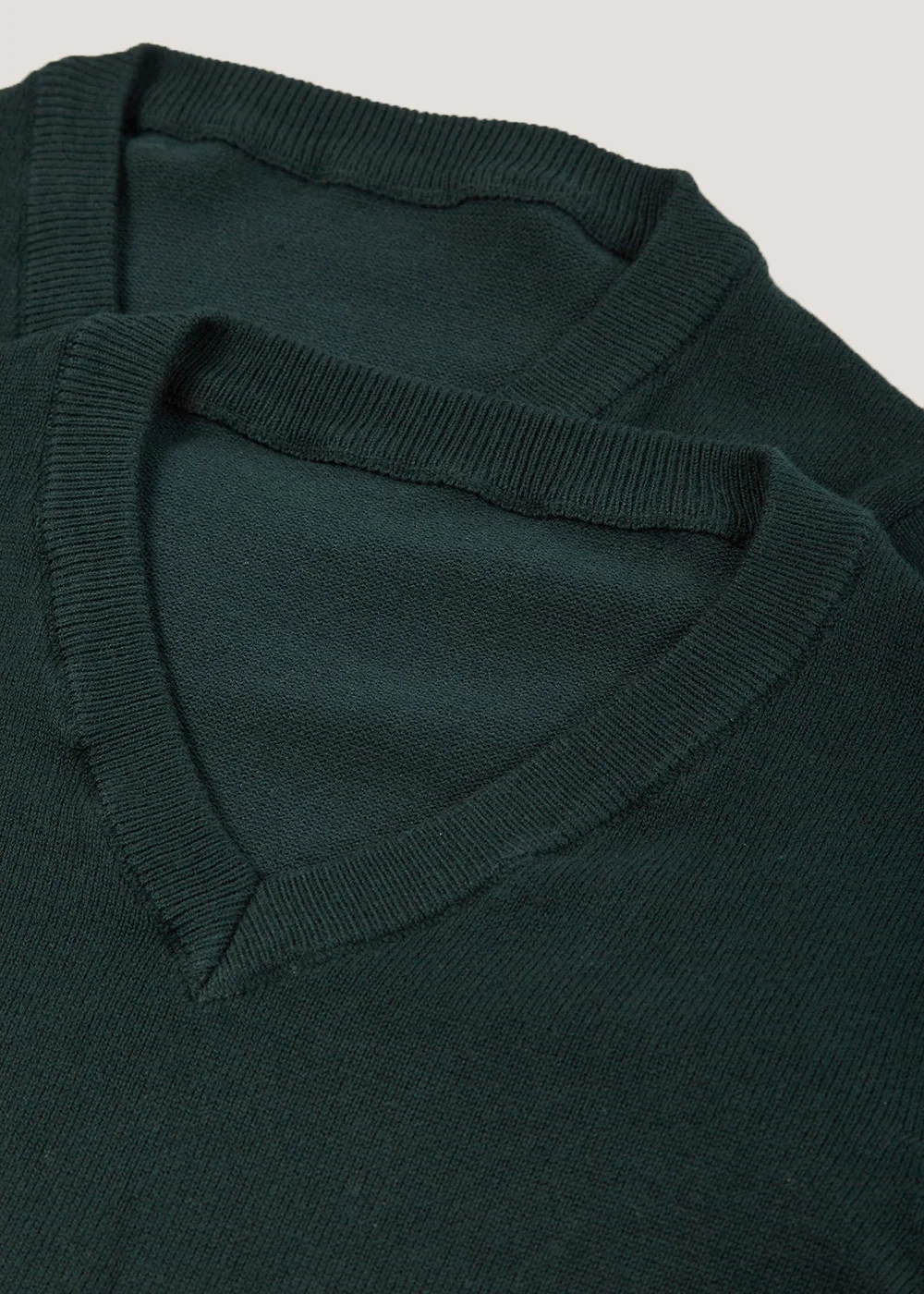 Kids 2 Pack Green V-Neck School Jumpers (3-13yrs) - 3 Yrs Image 2