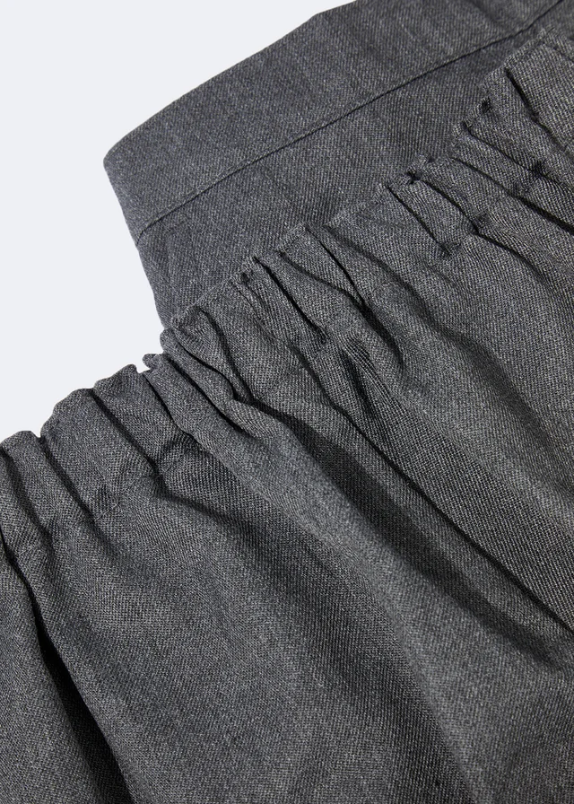 Boys 2 Pack Grey Easy Dressing Pull On School Trousers (3-11yrs)