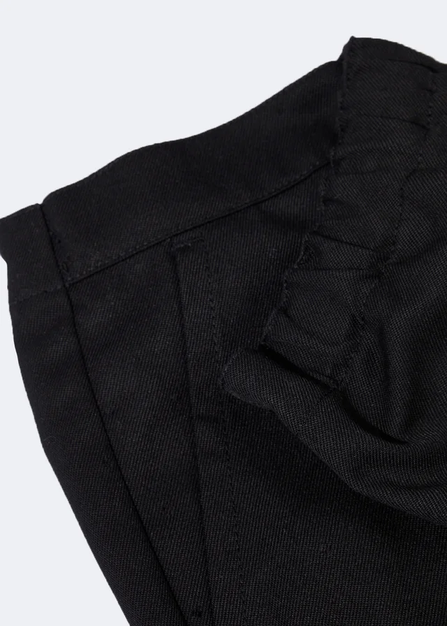 Boys 2 Pack Black Easy Dressing Pull On School Trousers (3-11yrs)