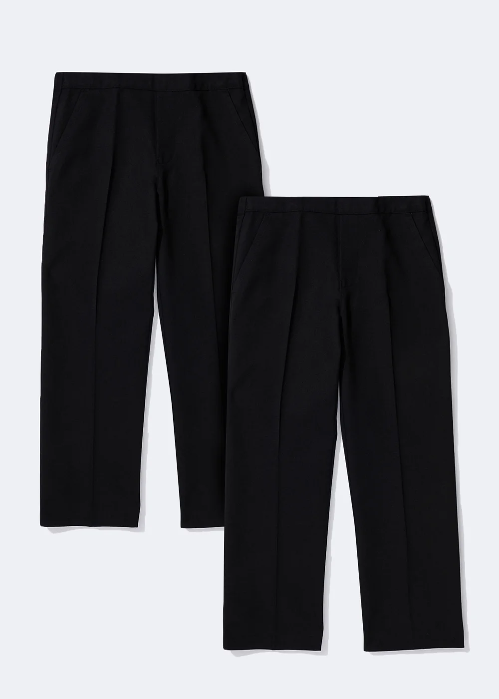 Boys 2 Pack Black Easy Dressing Pull On School Trousers (3-11yrs) - 3 Yrs Image 1