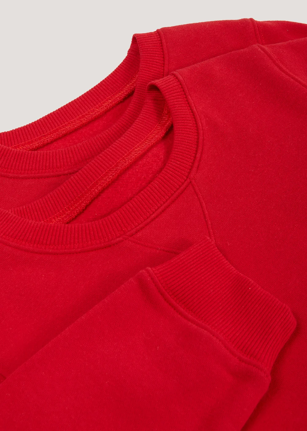 Kids 2 Pack Red Crew Neck School Sweatshirts (3-13yrs) - Age 6 Years Image 2