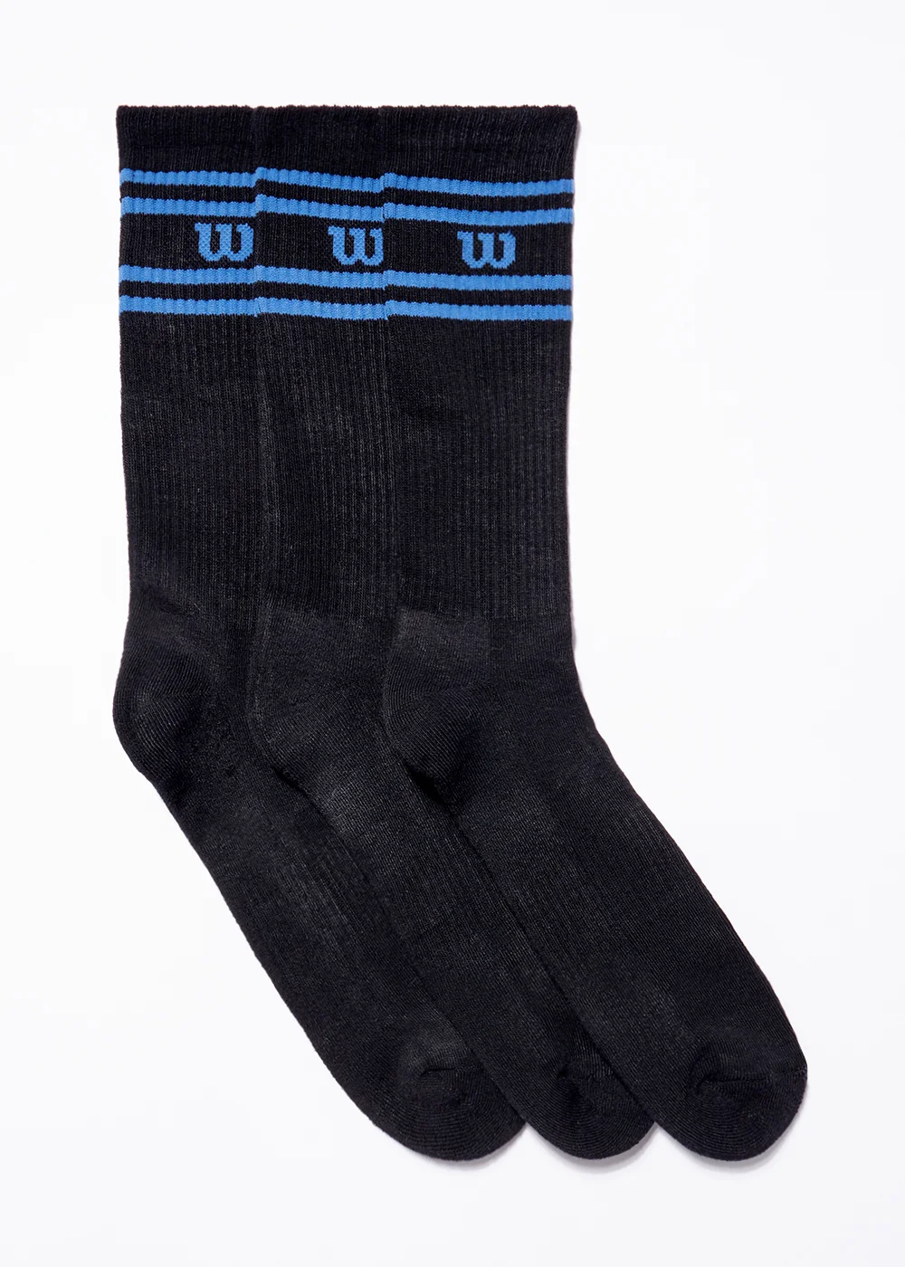 3 Pack Black Wilson Sports Socks - 6-11 Image 1