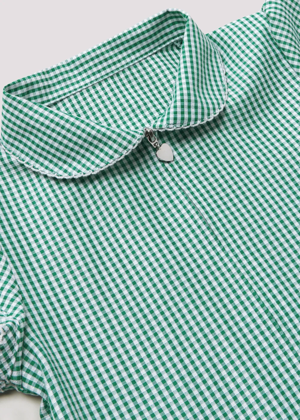 Girls Green Gingham Drop Waist School Dress (3-13yrs) - Age 9 Years Image 2