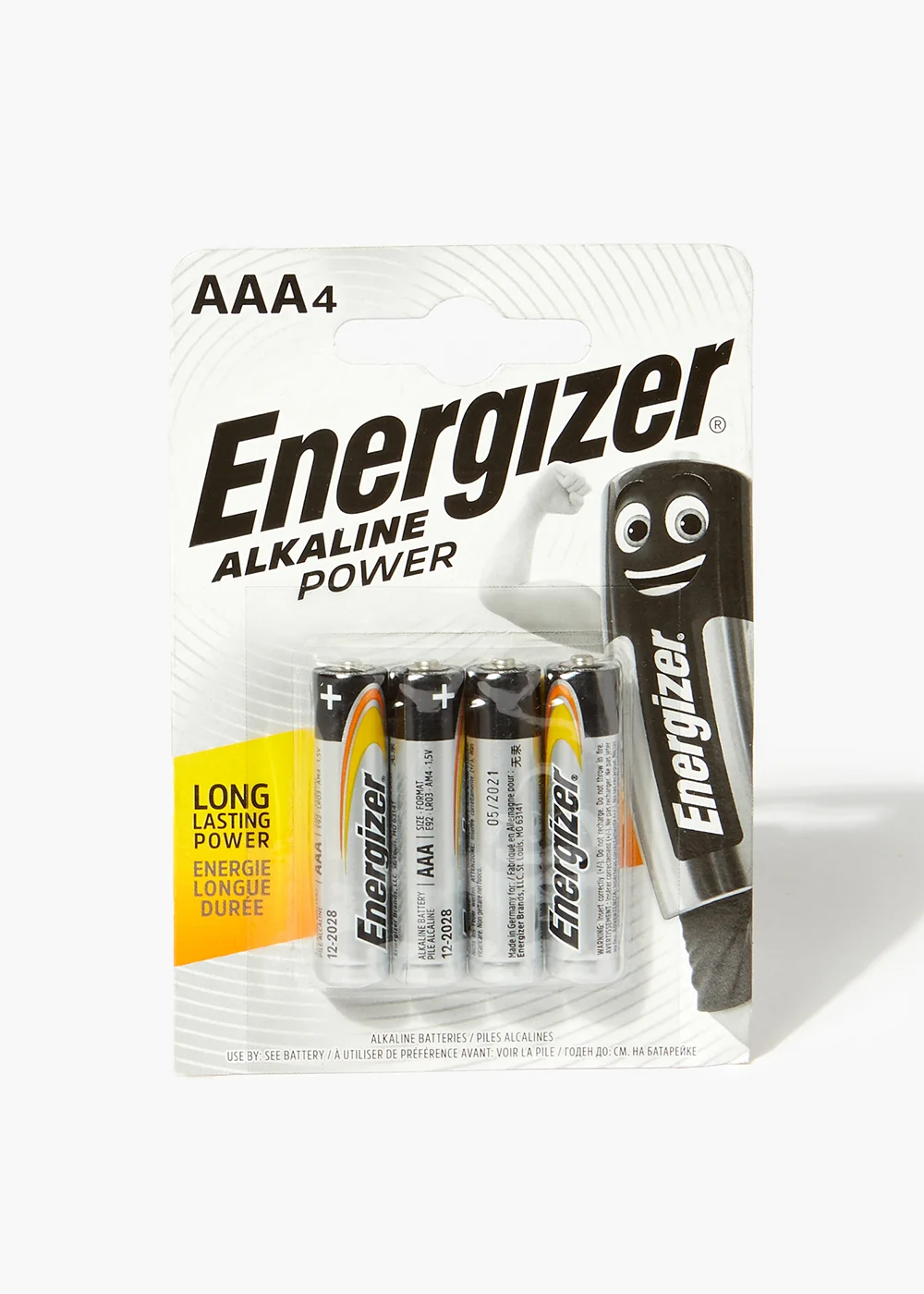 Energizer Alkaline Power AAA Batteries (4 Pack) Image 1