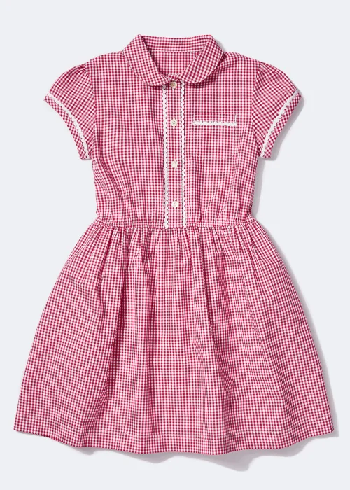 Girls Red Traditional Gingham School Dress (3-14yrs) - 3 Yrs Image 1