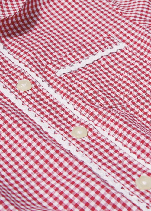 Girls Red Traditional Gingham School Dress (3-14yrs) - 3 Yrs Image 2